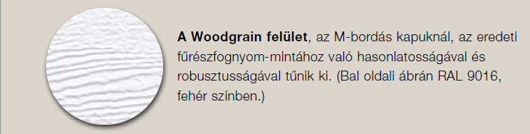 Hörmann woodgrain garázskapu felület