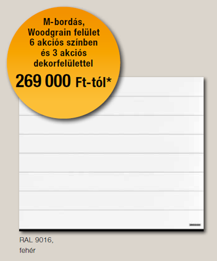 Hörmann M bordás akciós garázskapu 2019